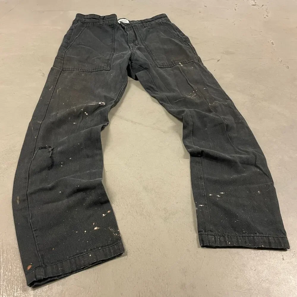 vintage distressed military fatigue pocket cargo pants 30x30